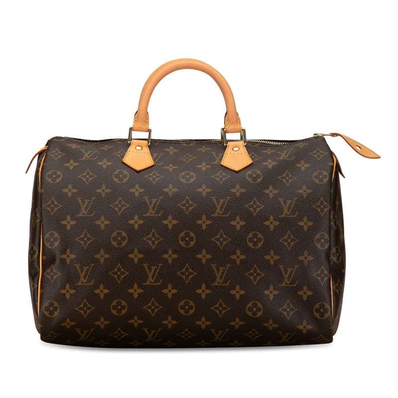 Louis Vuitton Monogram Speedy 35 Handbag M41524 Brown PVC Leather in Great Condition