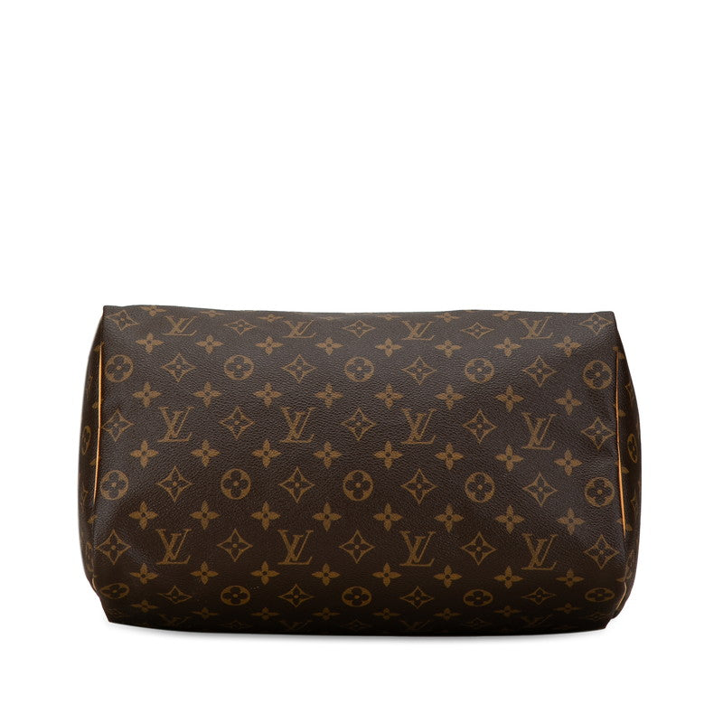 Louis Vuitton Monogram Speedy 35 Handbag M41524 Brown PVC Leather in Great Condition