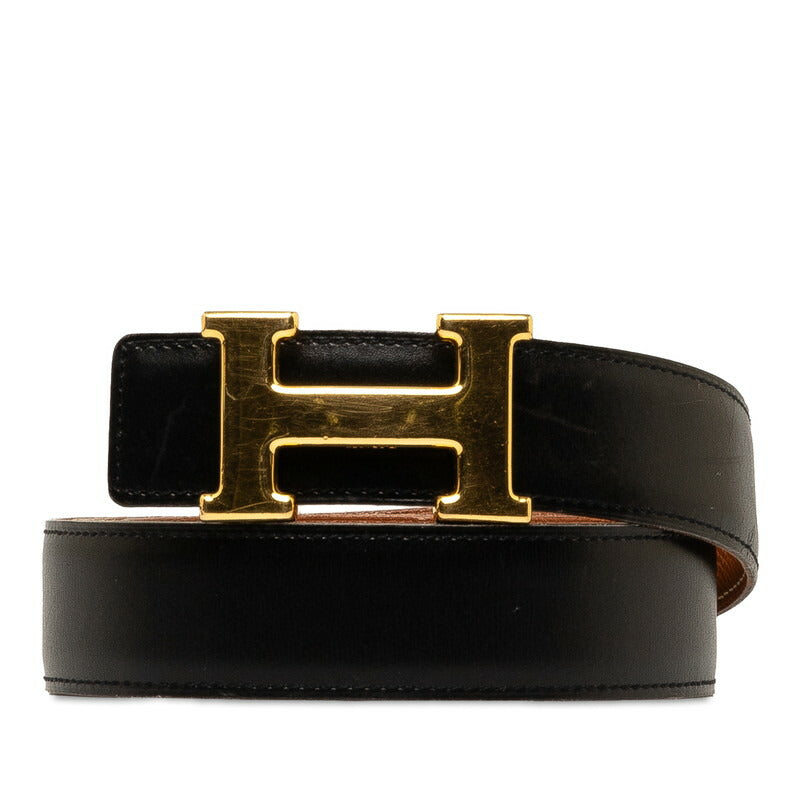 Hermes Leather H Buckle Constance Belt