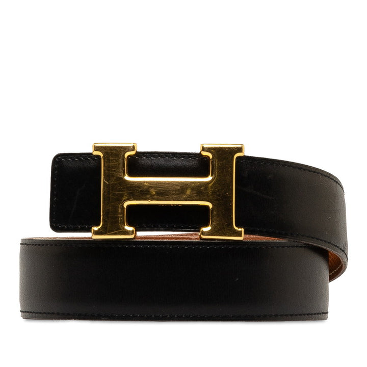 Hermes H Buckle Constance Leather Belt in Very Good Condition