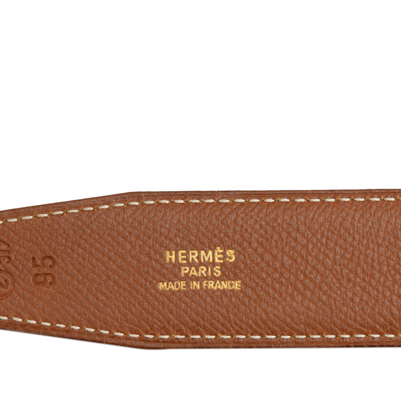 Hermes H Buckle Constance Leather Belt in Very Good Condition