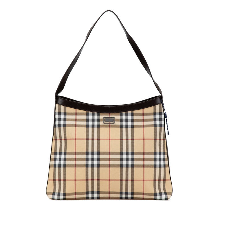 Burberry Nova Check PVC Leather Shoulder Bag