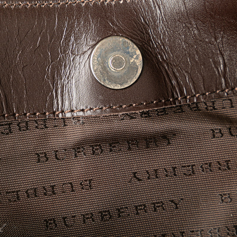 Burberry Nova Check PVC Leather Shoulder Bag