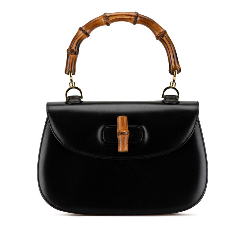 Gucci Bamboo Leather Handbag Black