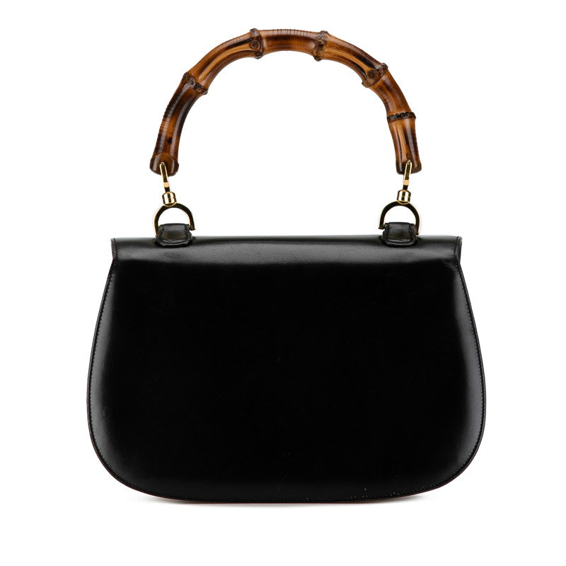 Gucci Bamboo Leather Handbag Black