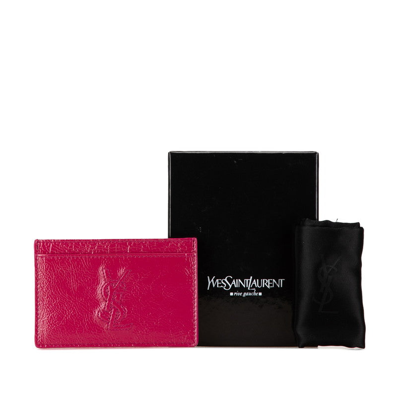 Yves Saint Laurent YSL Logo Leather Card Case in Very Good Condition