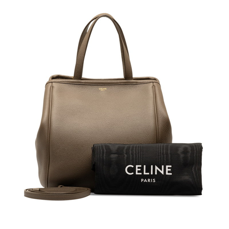 Celine Small Fold Cabas Leather Handbag