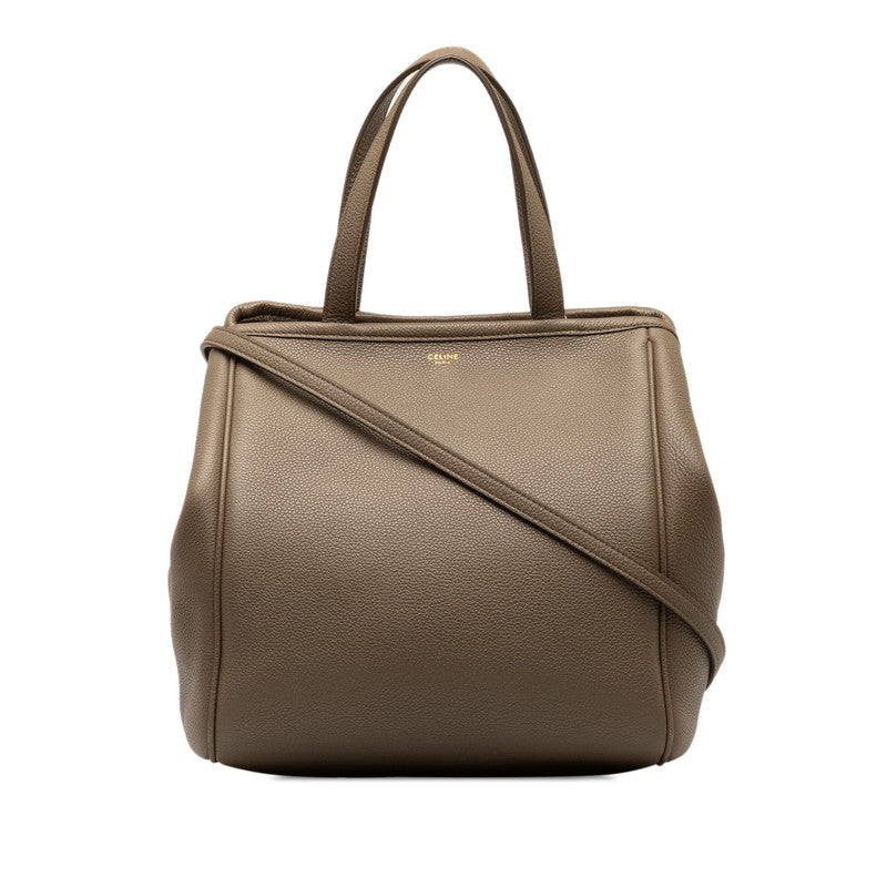 Celine Small Fold Cabas Leather Handbag