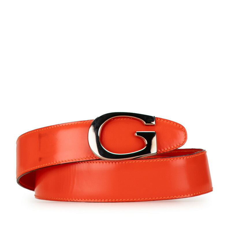 Gucci Leather G Buckle Belt Orange