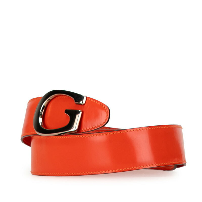 Gucci Leather G Buckle Belt Orange