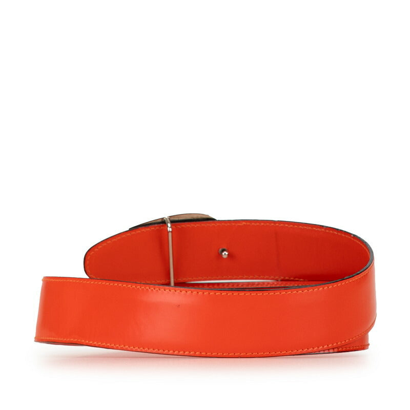 Gucci Leather G Buckle Belt Orange