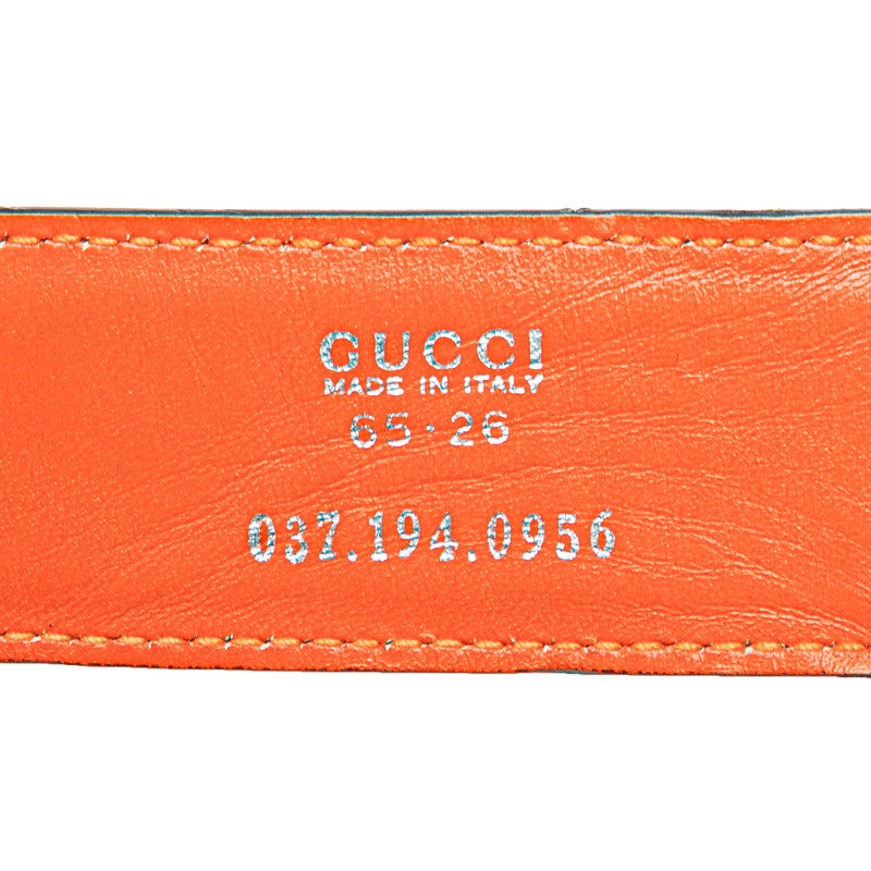 Gucci Leather G Buckle Belt Orange