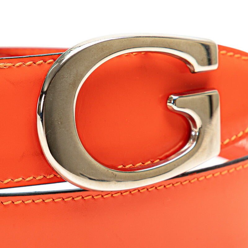 Gucci Leather G Buckle Belt Orange