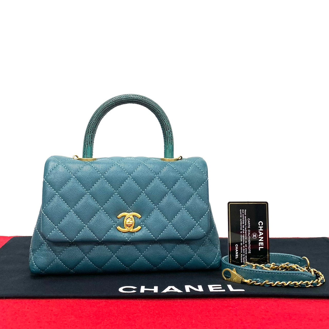 Chanel Coco Handle Matte Caviar Skin 2way Shoulder Bag Leather Shoulder Bag 78306