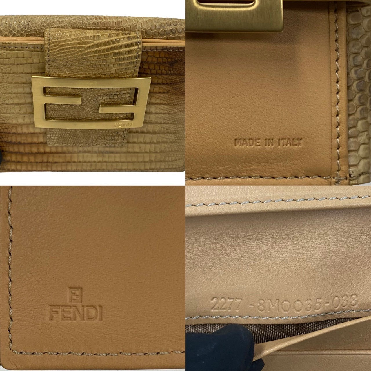 Fendi FF Zucca Logo Mini Wallet Leather Short Wallet 60918 in Very Good Condition