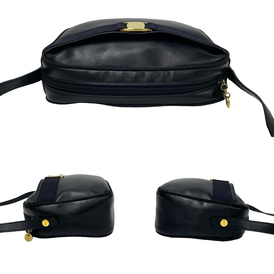 Salvatore Ferragamo Leather Vara Bow Crossbody Bag Leather Crossbody Bag BA-21 4183