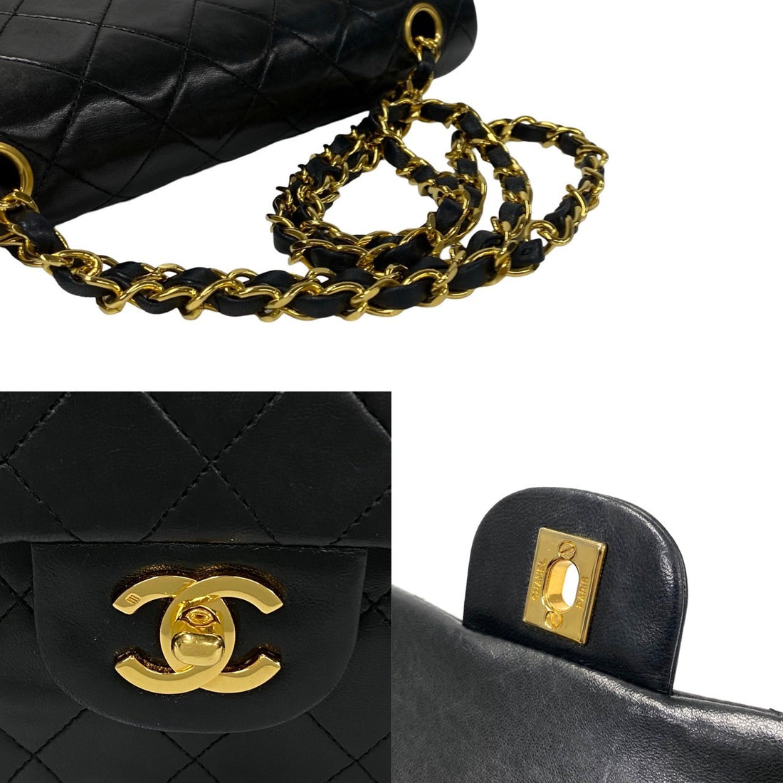 Chanel Classic Small Double Flap Bag  Leather Crossbody Bag