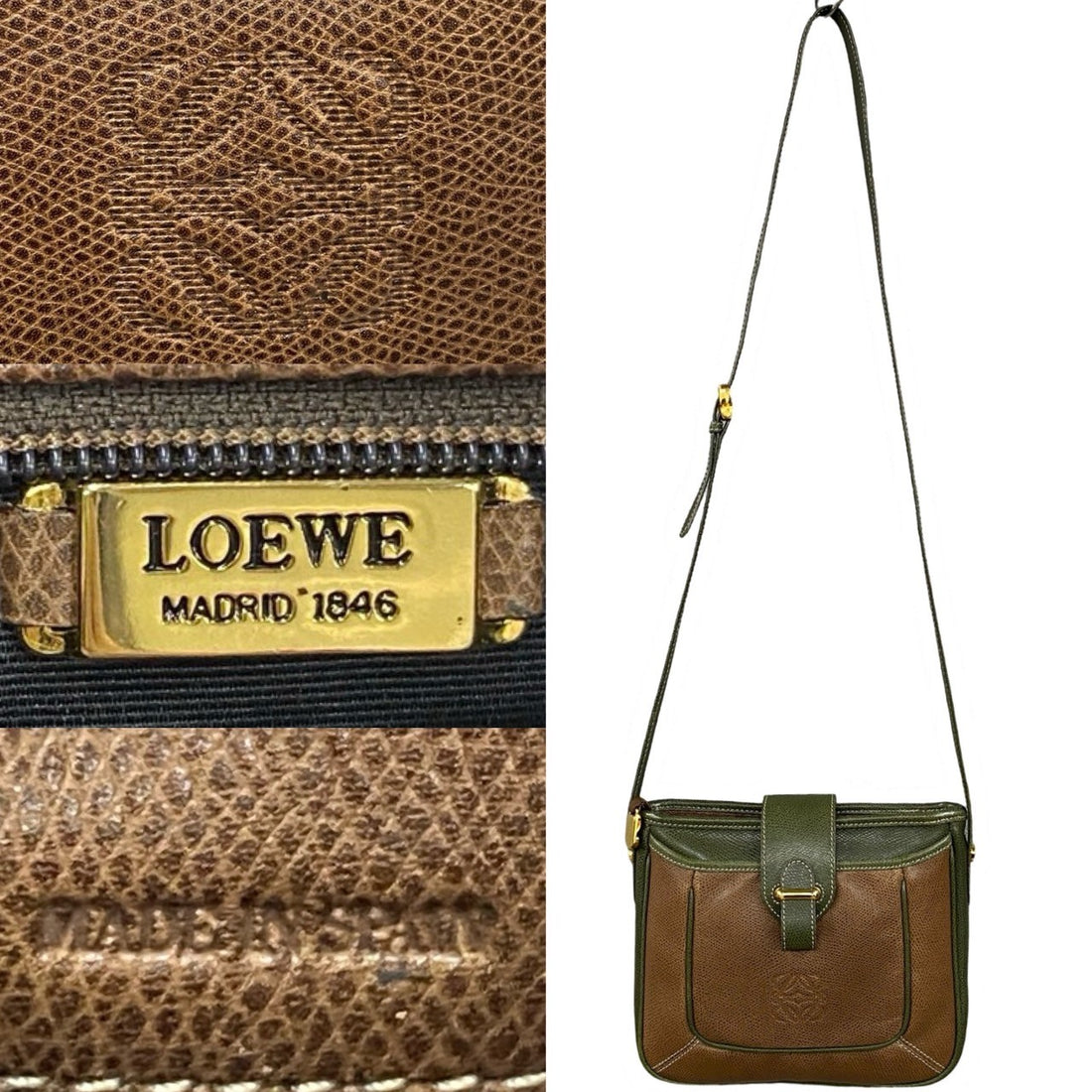 Loewe Leather Anagram Crossbody Bag  Leather Crossbody Bag