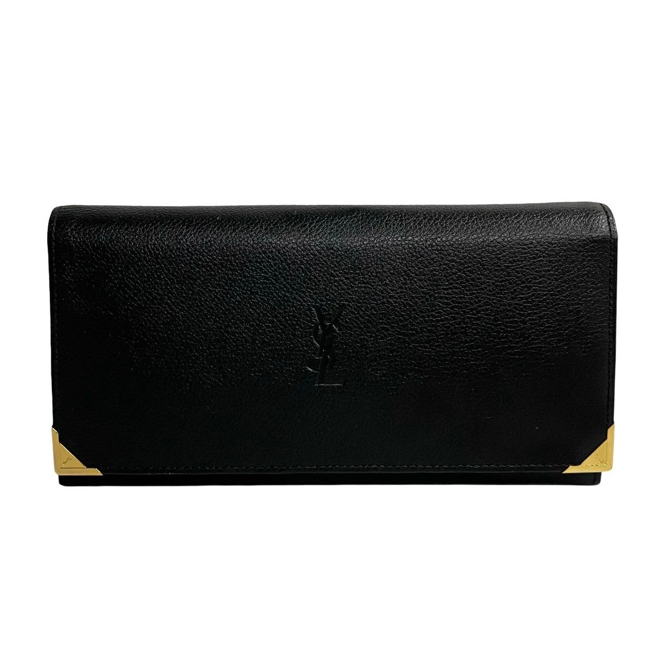 Yves Saint Laurent Cassandra Logo Long Wallet Leather Long Wallet 41802 in Great Condition