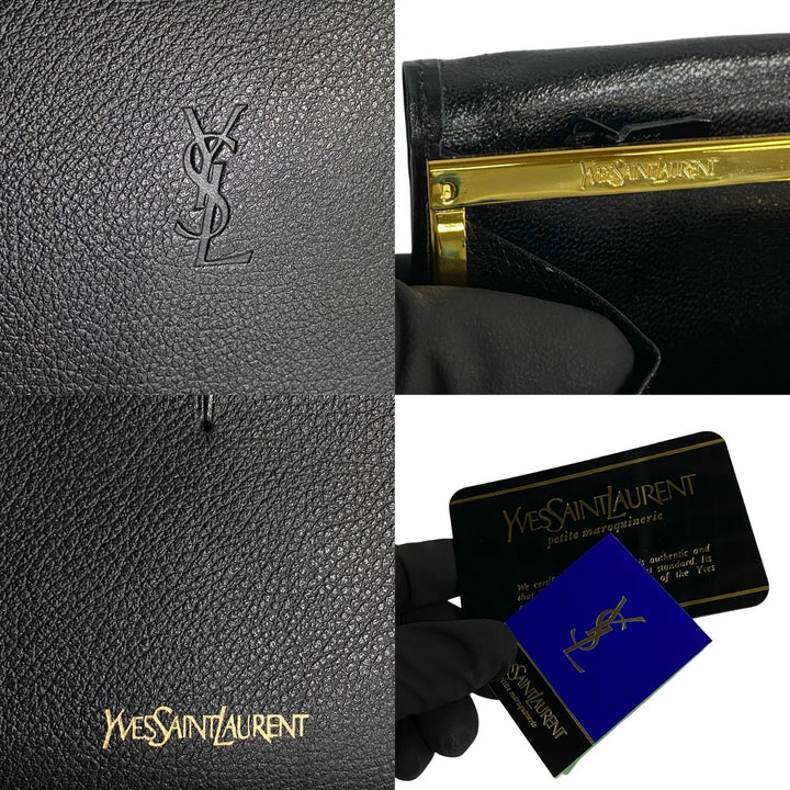 Yves Saint Laurent Cassandra Logo Long Wallet Leather Long Wallet 41802