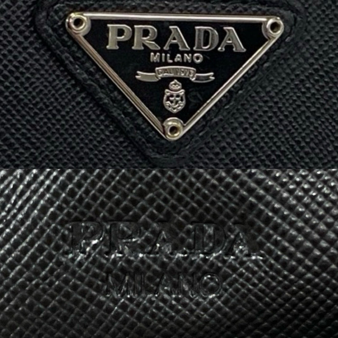 Prada Saffiano Trifold Wallet  Leather Short Wallet in Great Condition