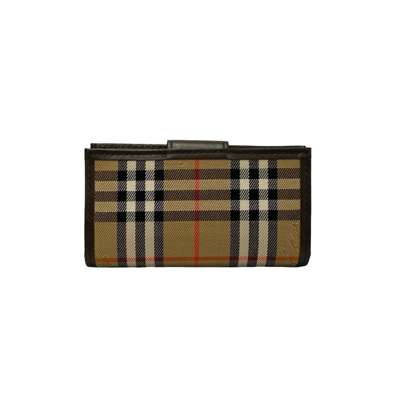 Burberry Leather Canvas Nova Check Logo Key Case