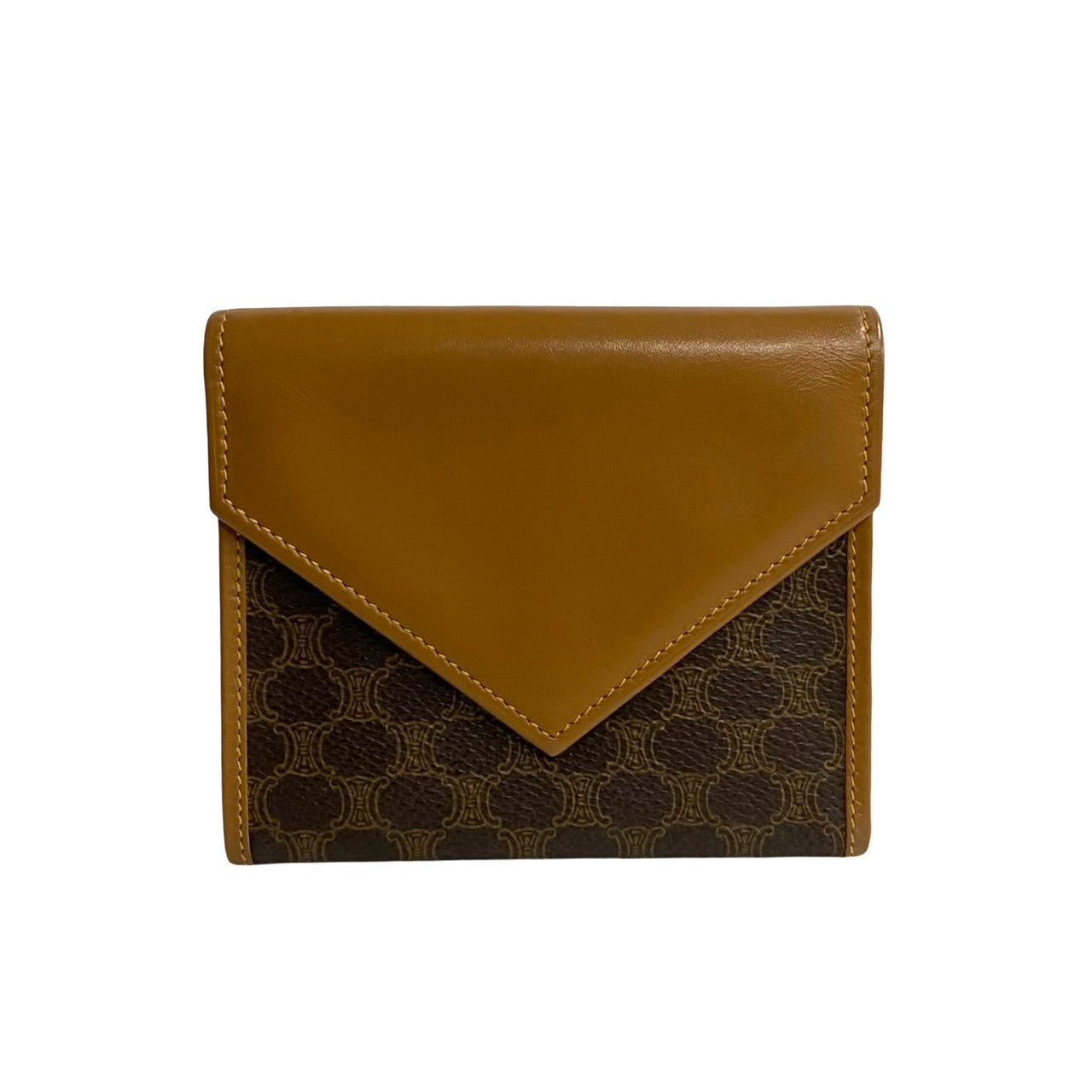 Celine Macadam Blazon Wallet Leather Short Wallet 83375 in Very Good Condition