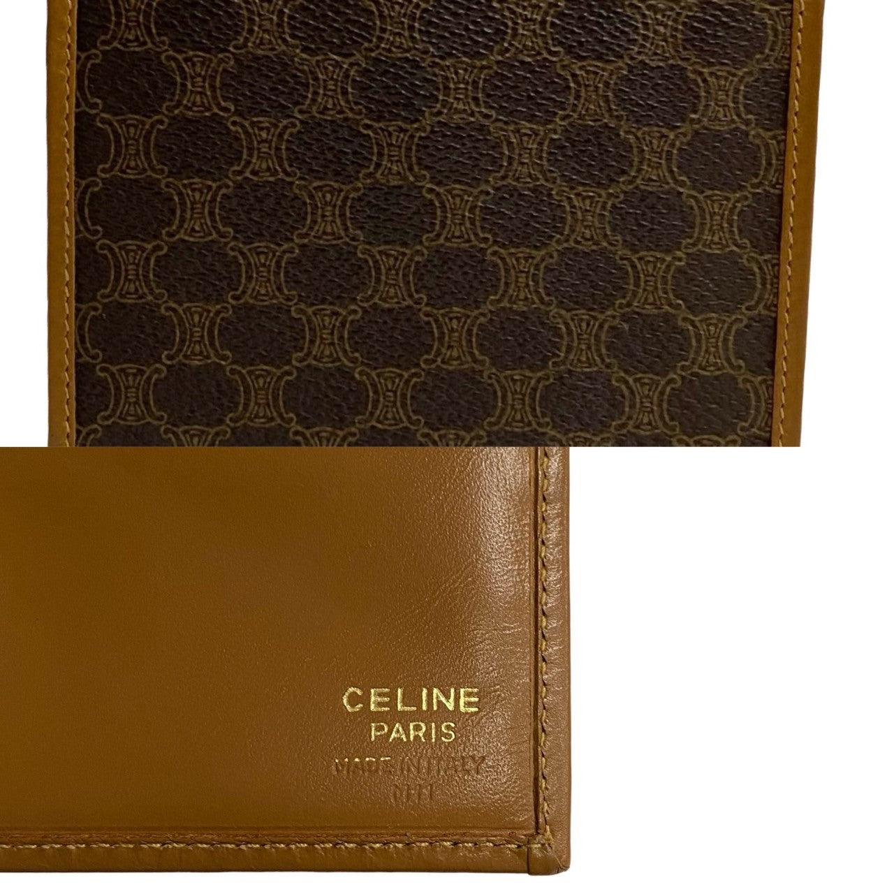 Celine Macadam Blazon Wallet Leather Short Wallet 83375 in Very Good Condition