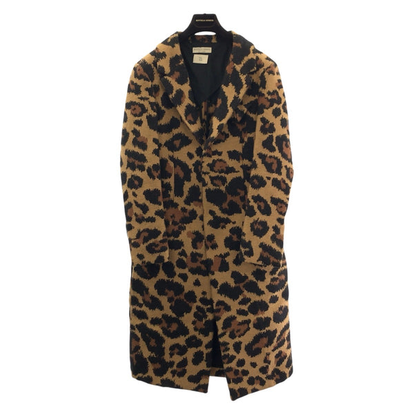 Bottega Veneta Leopard Nylon Acrylic Mohair Long Coat