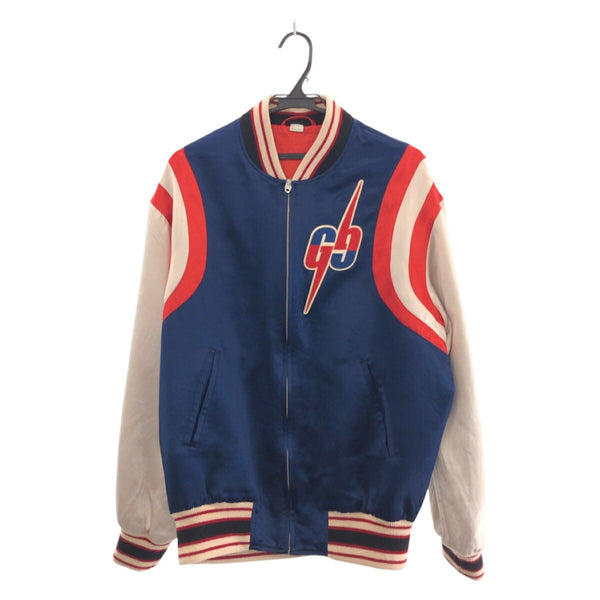 GUCCI GG Acetate Rayon Polyester Stadium Jacket