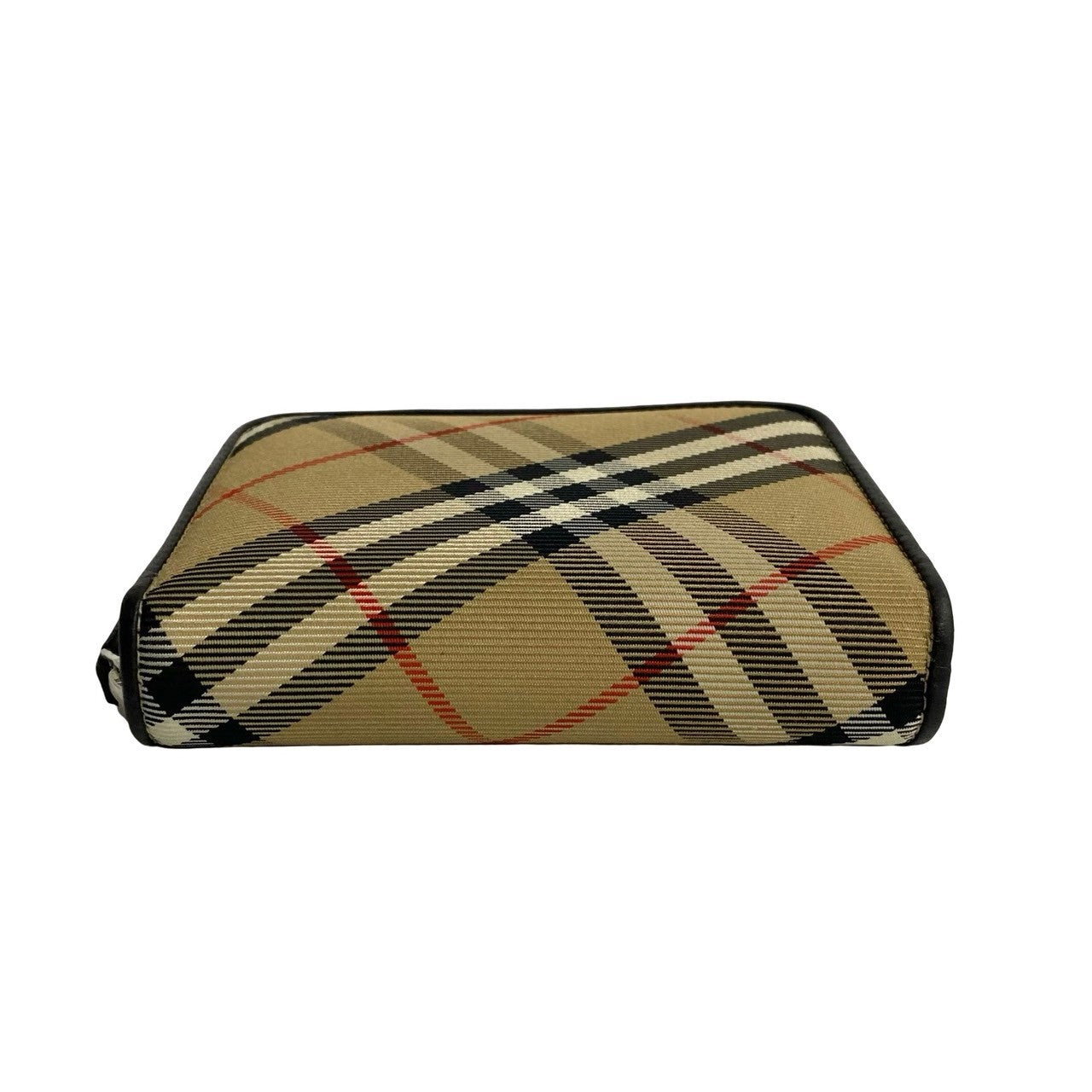 Burberry Nova Check Canvas Zip Wallet Canvas Short Wallet in Very Good Condition