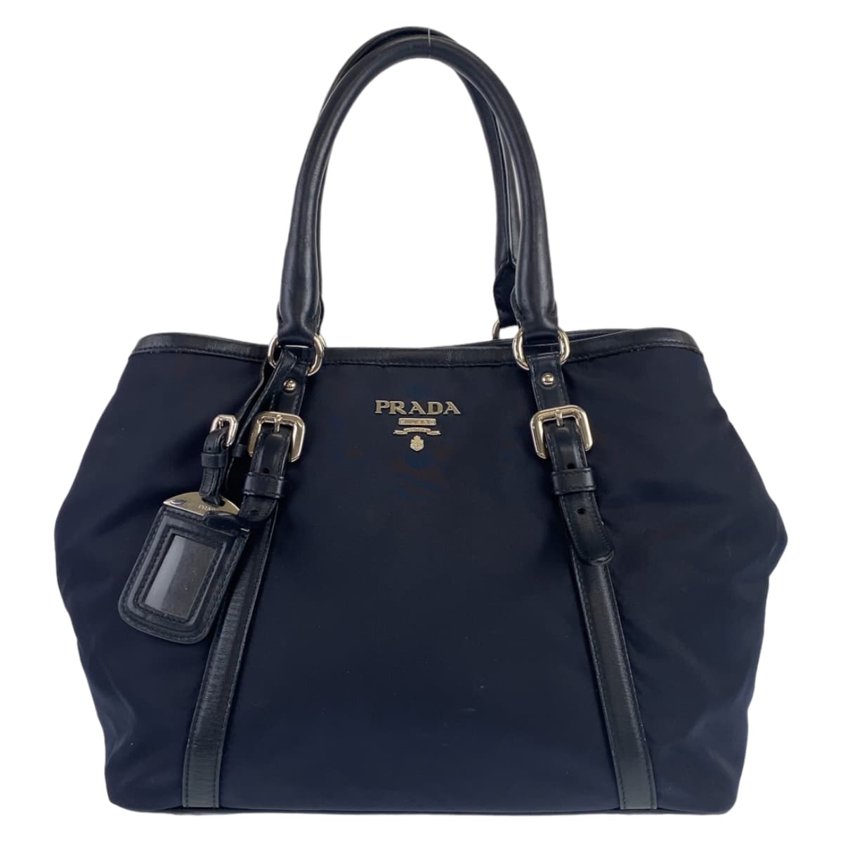 Prada Tessuto Nylon Leather Handbag