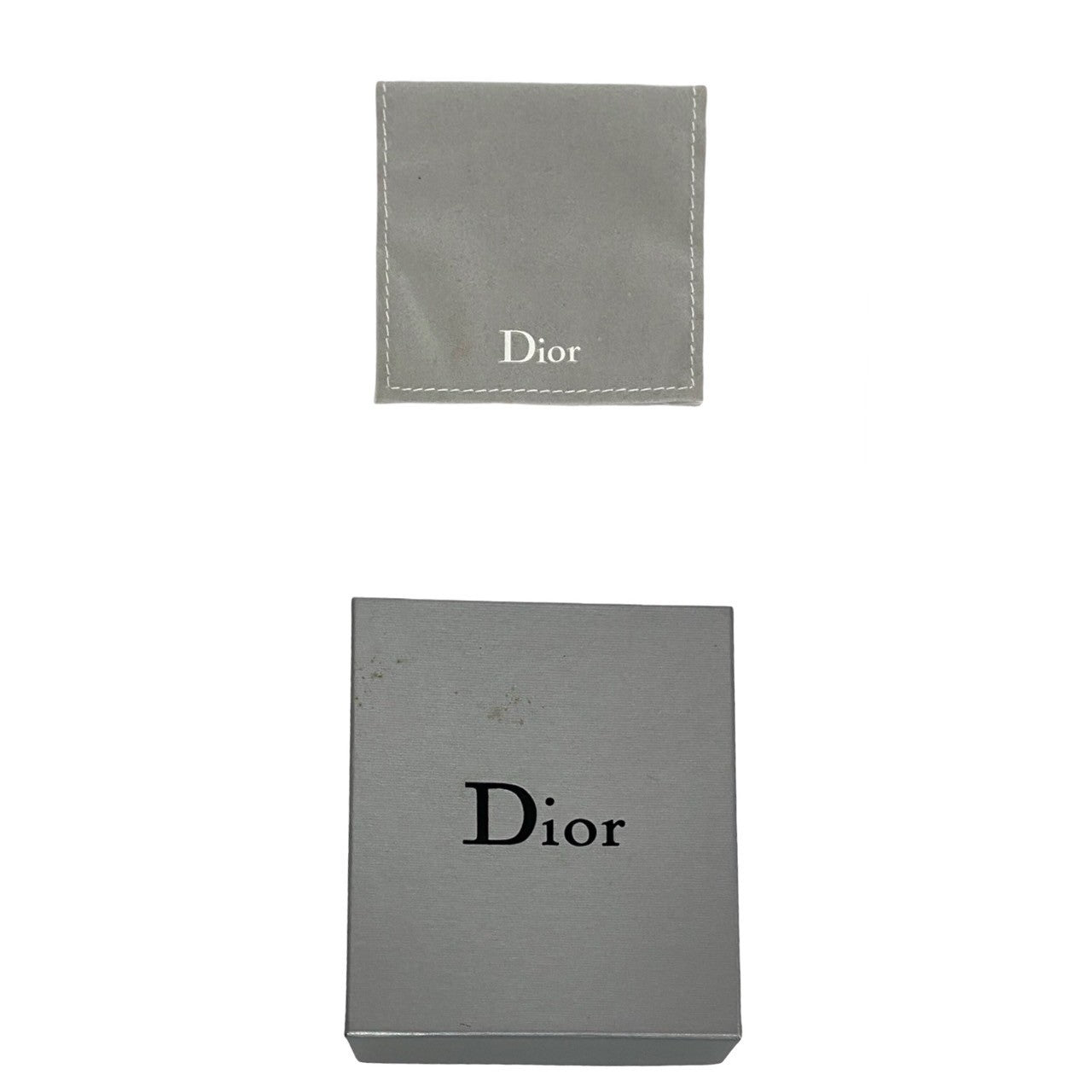 Dior Logo Plate Card Necklace  Metal Necklace in Very Good Condition