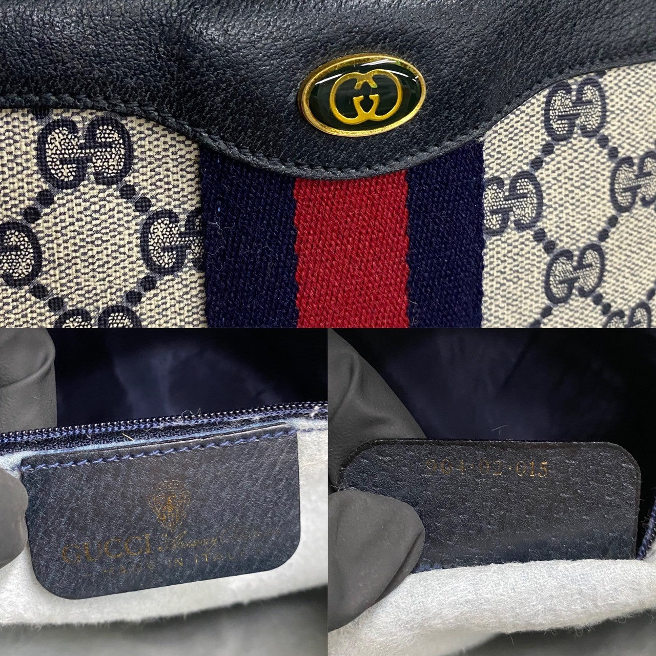 Gucci GG Supreme Boston Bag Canvas Handbag in Very Good Condition