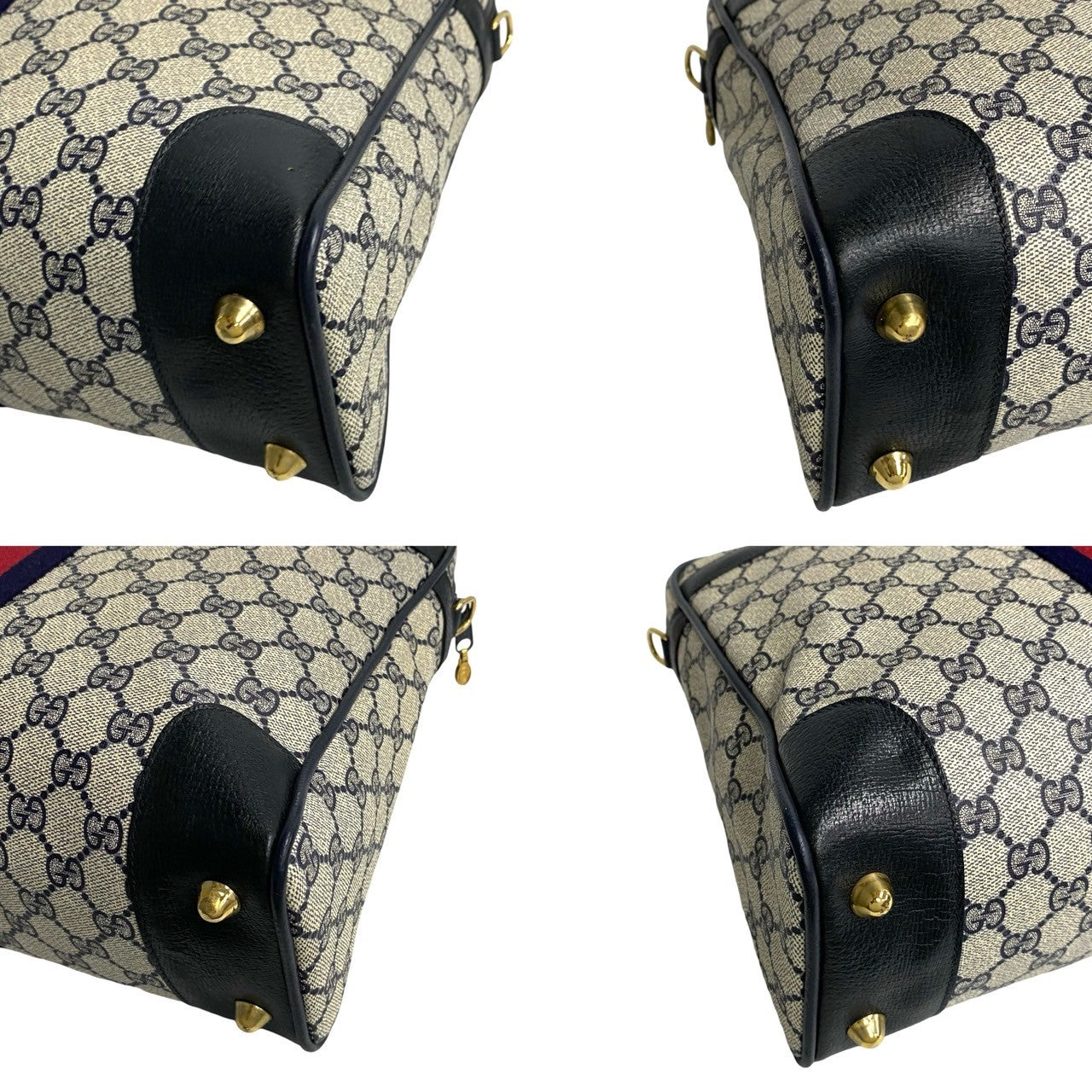 Gucci GG Supreme Boston Bag Canvas Handbag in Very Good Condition