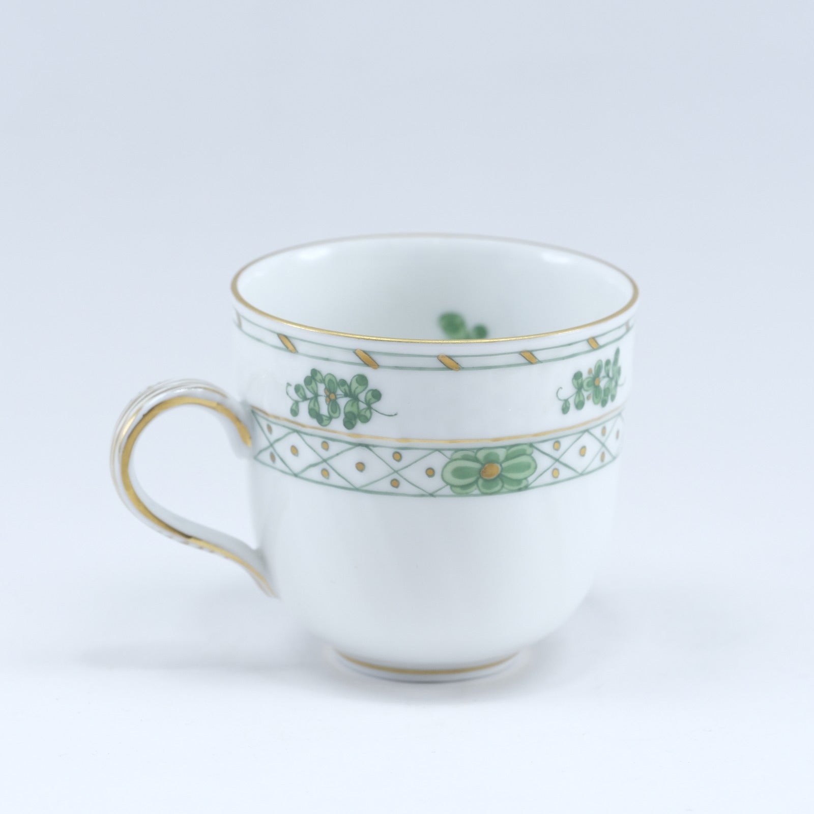 HEREND Green Cup & Saucer 1727/WZ Porcelain