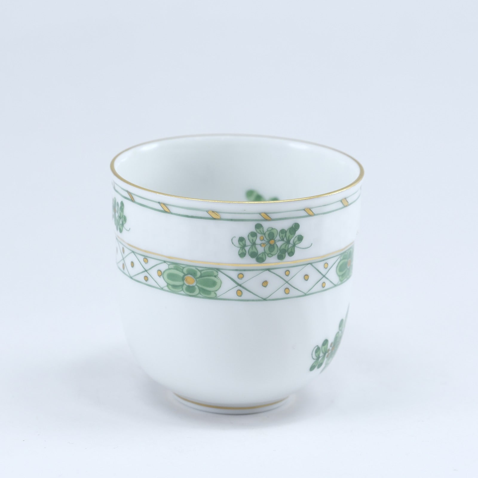 HEREND Green Cup & Saucer 1727/WZ Porcelain