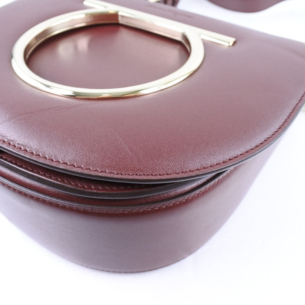 Salvatore Ferragamo Gancini Calf Shoulder Bag