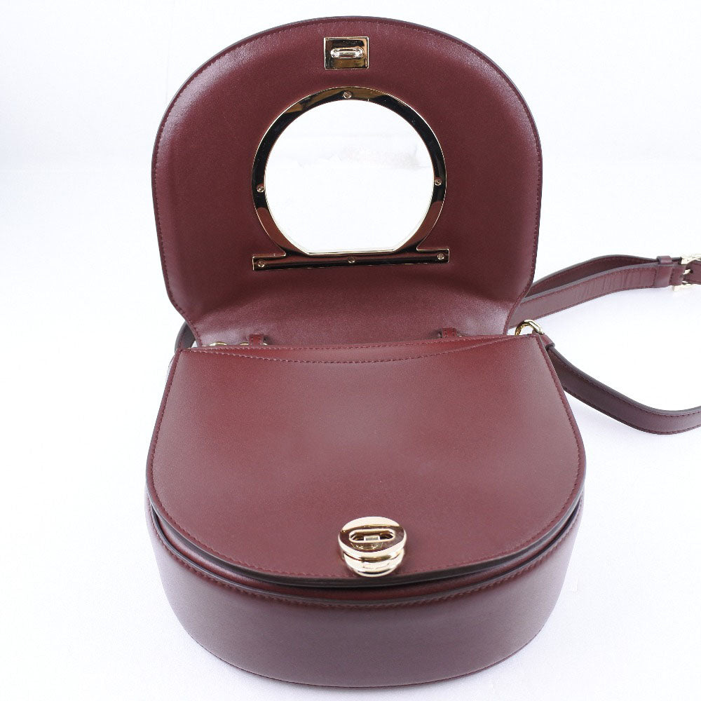 Salvatore Ferragamo Gancini Calf Shoulder Bag