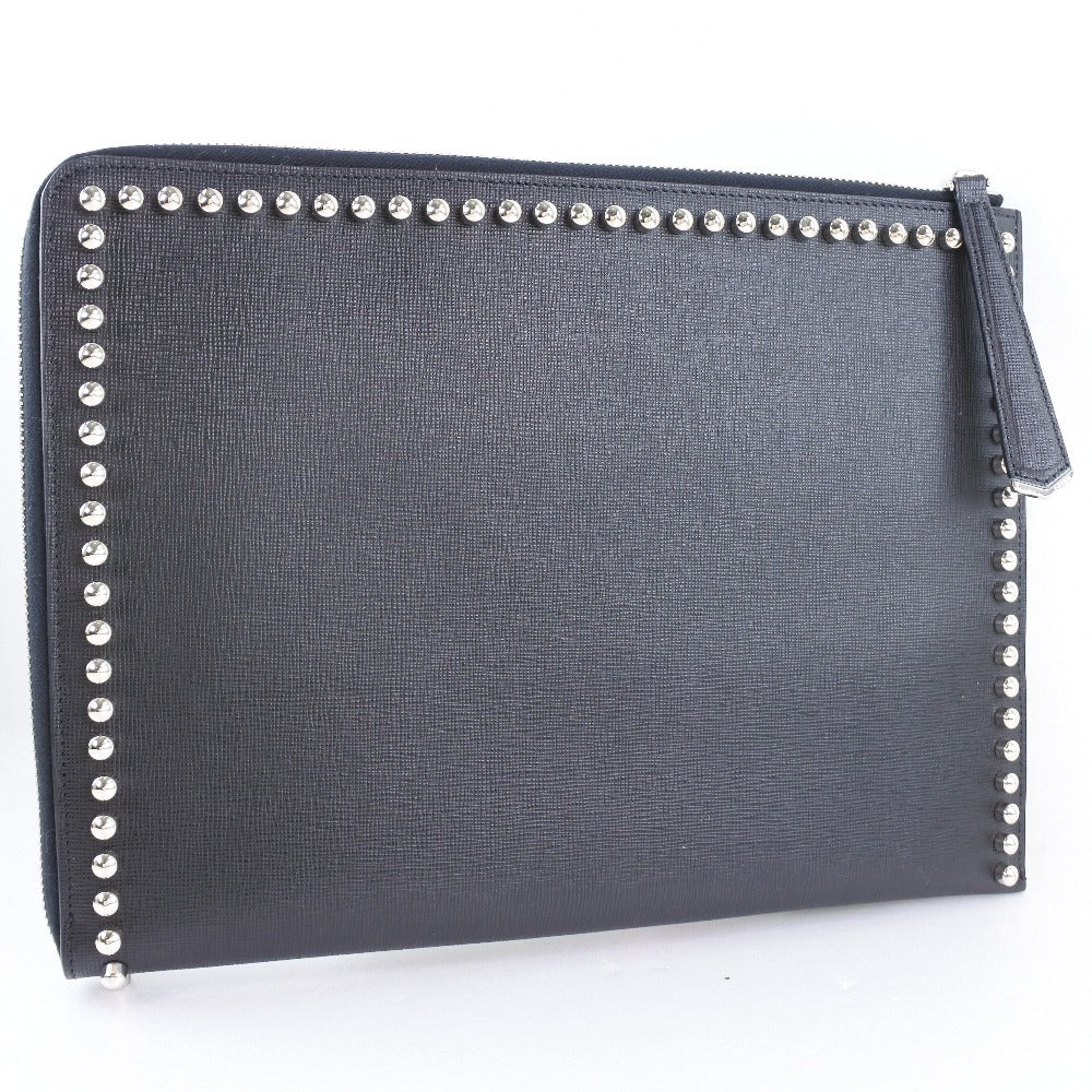 Fendi Leather Karlito Flat Clutch Bag