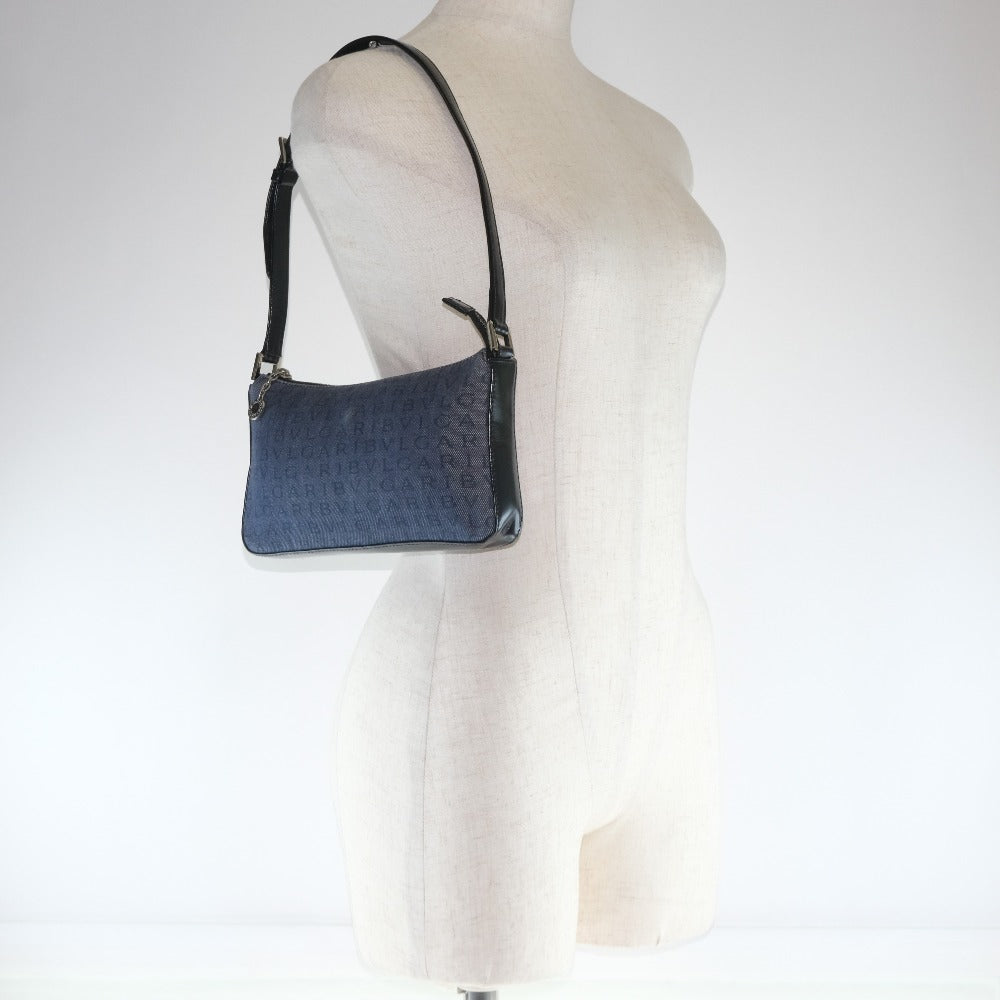 Bvlgari Denim Leather Shoulder Bag