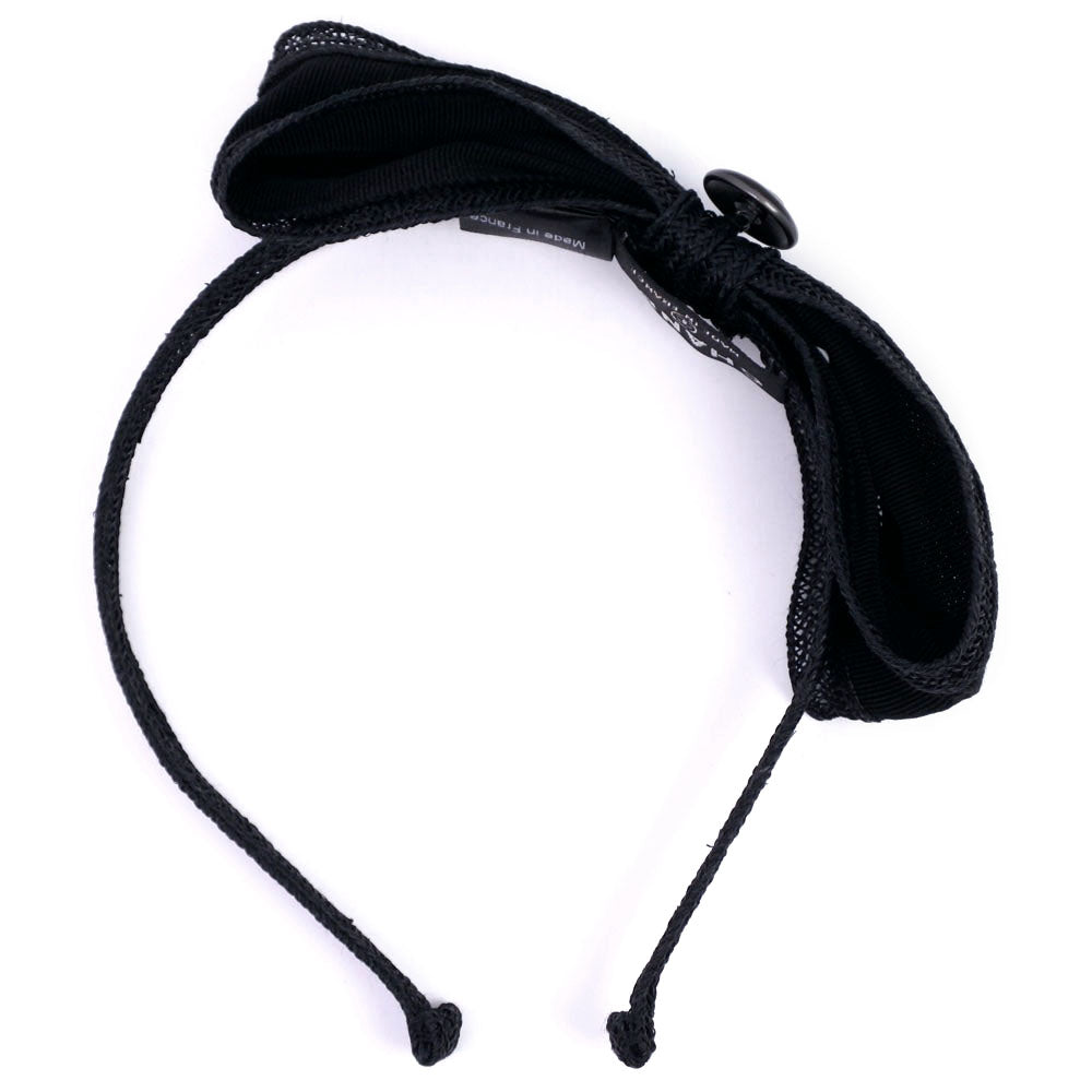 Chanel Straw Headband Black Accessory