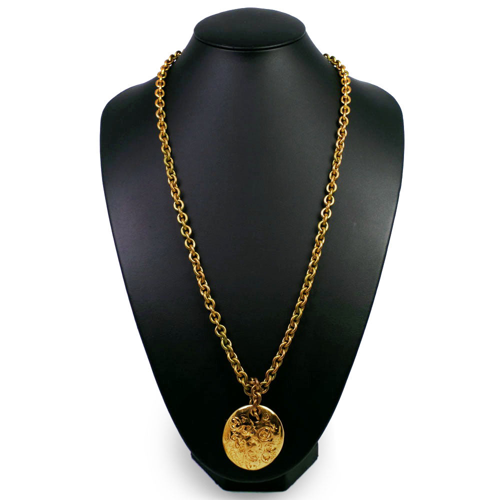 Chanel Gold Plated Necklace 93P