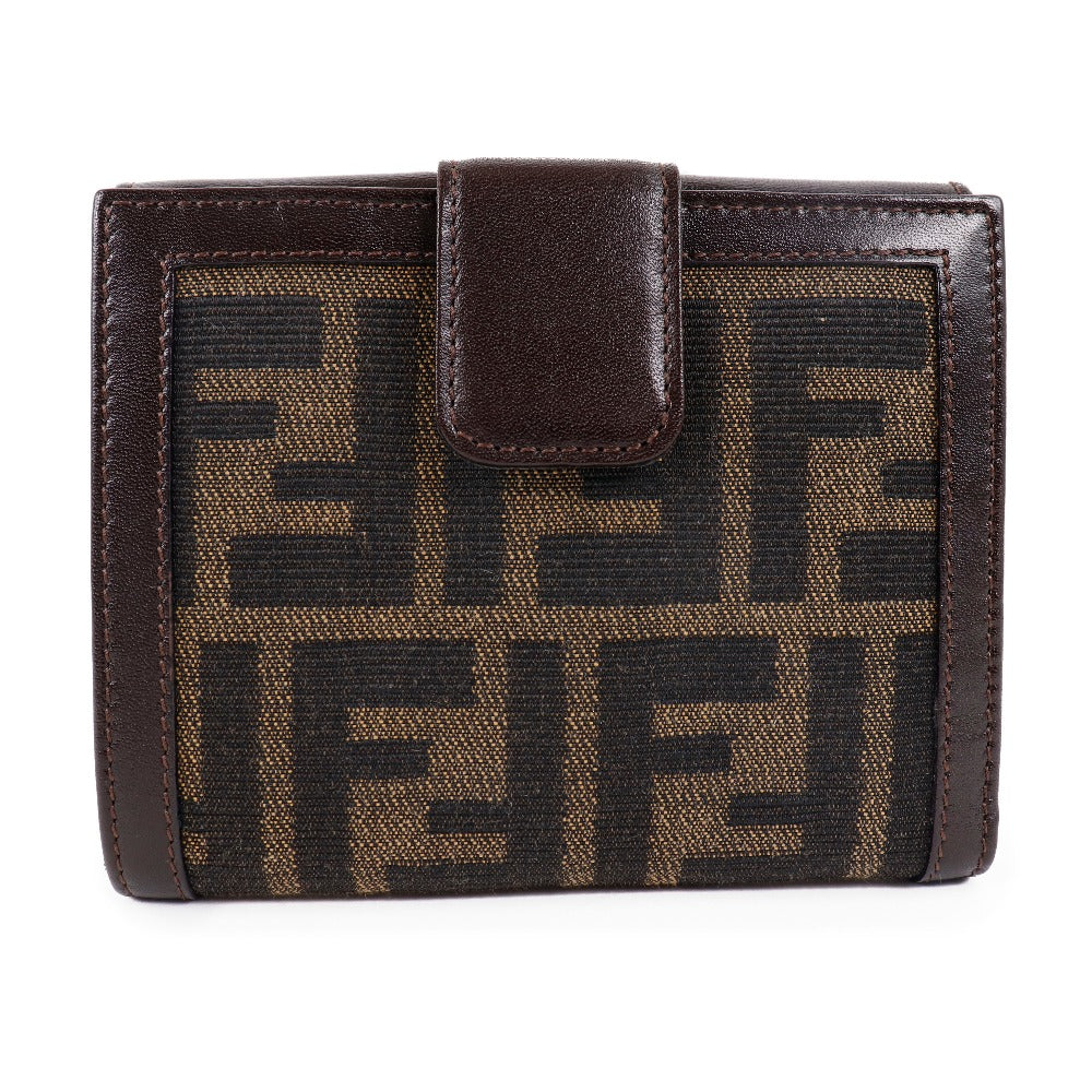 Fendi Canvas/Calf Bifold Wallet Brown