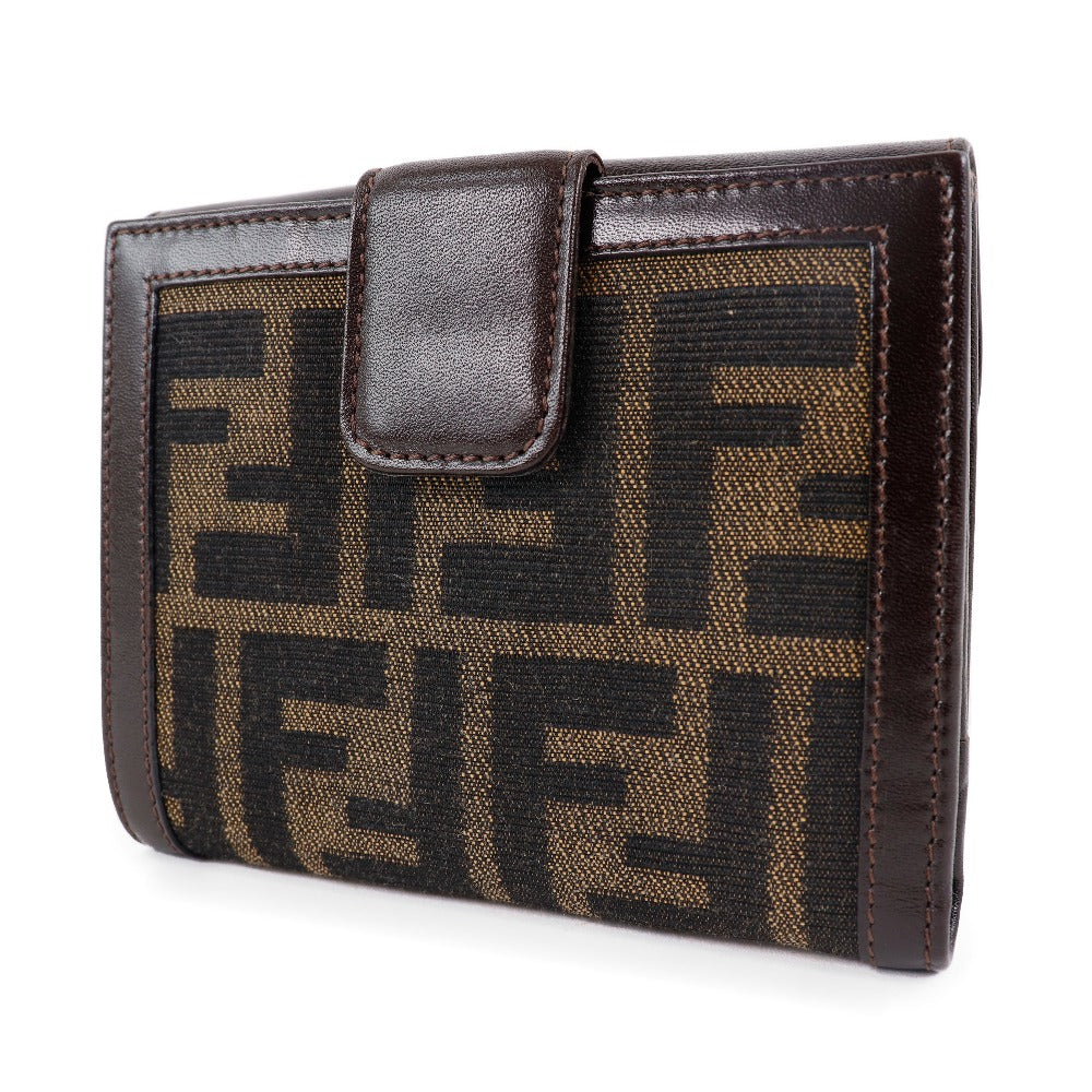 Fendi Canvas/Calf Bifold Wallet Brown