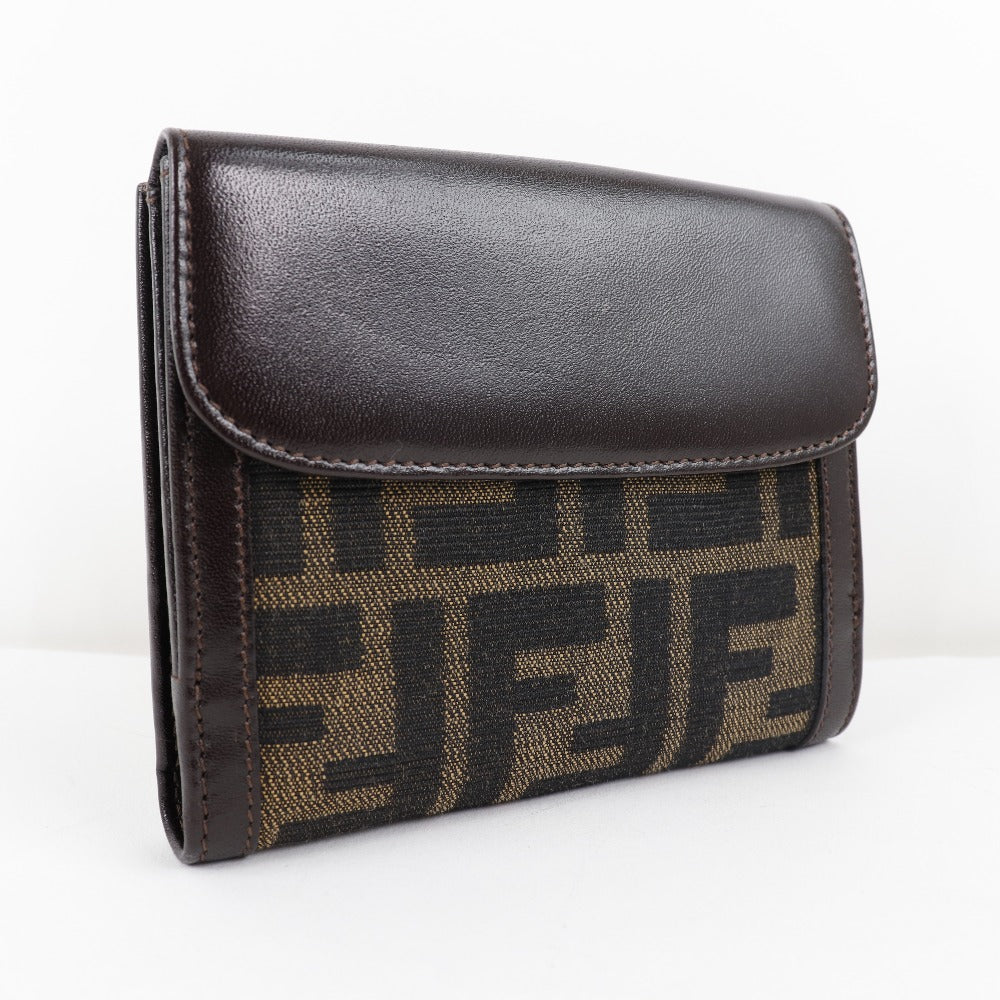 Fendi Canvas/Calf Bifold Wallet Brown