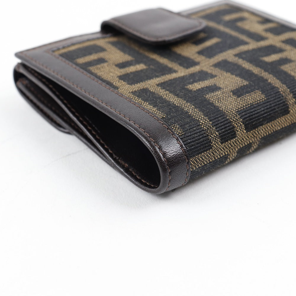 Fendi Canvas/Calf Bifold Wallet Brown