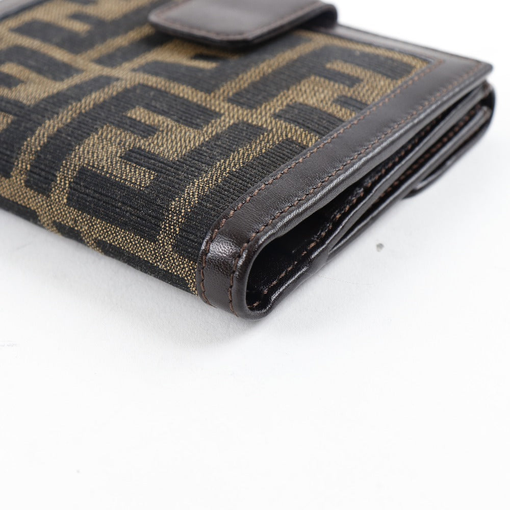 Fendi Canvas/Calf Bifold Wallet Brown