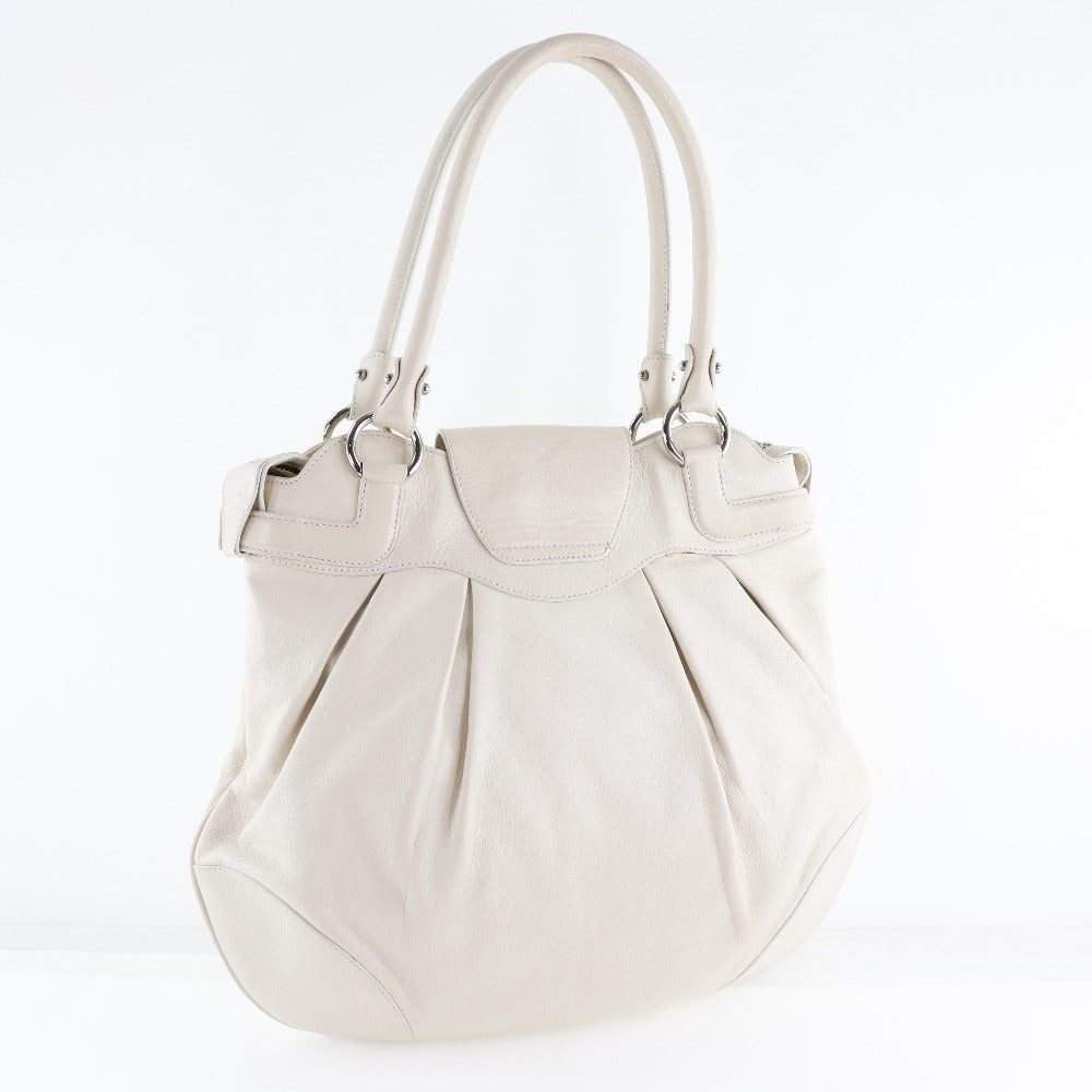 Salvatore Ferragamo Gancini Shoulder Bag White