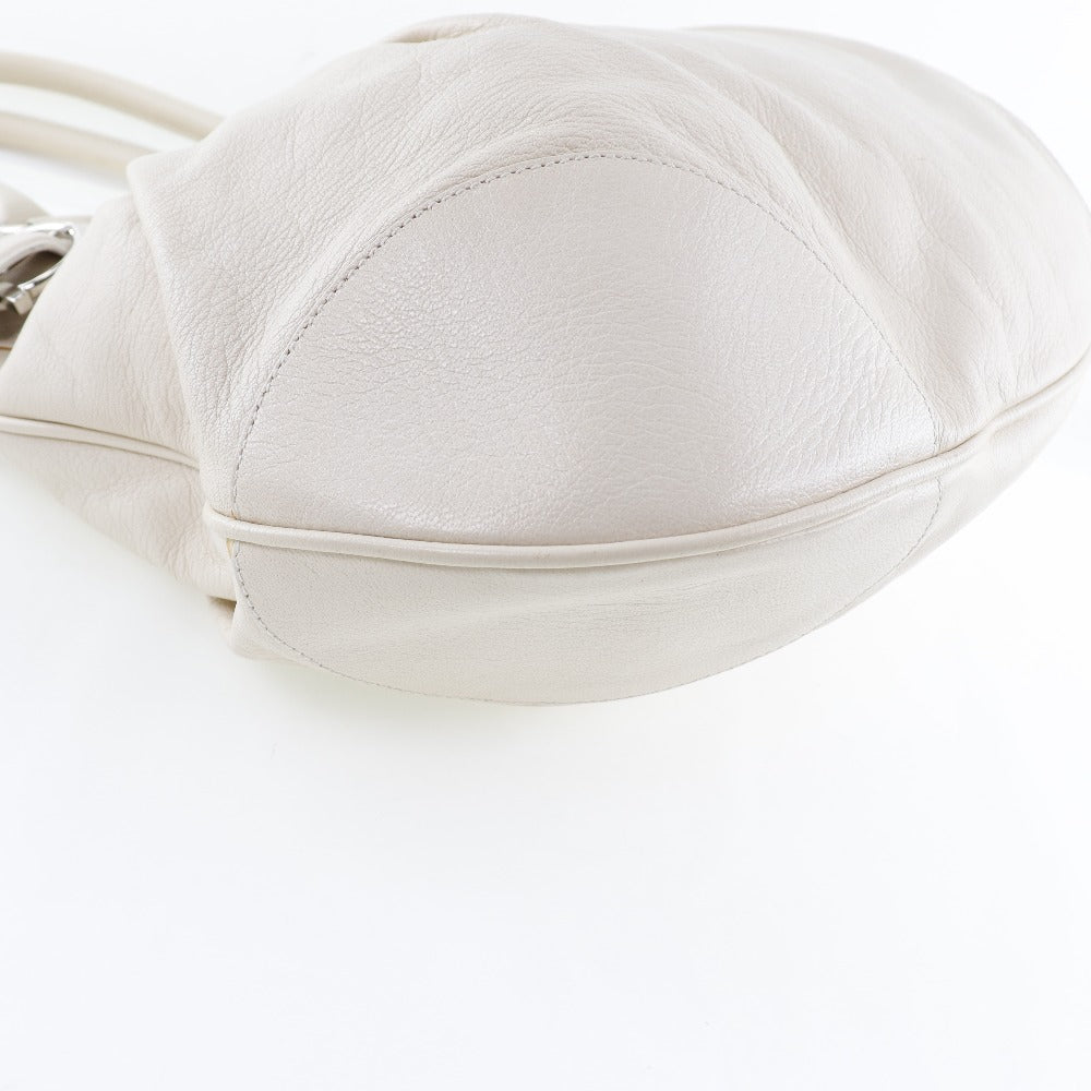 Salvatore Ferragamo Gancini Shoulder Bag White